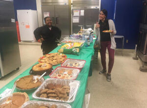 Table of food and desserts at a St Malachy Event